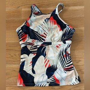 Athleta Tropical Print Tankini Top, 36D/DD